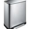 Papelera Rectangular con Pedal 28+18L Acero Inox EKO Recycle E-Cube